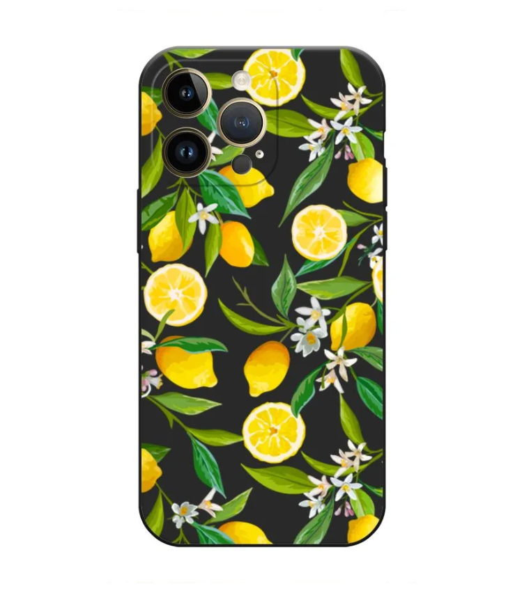 

Чехол Awog на Apple iPhone 14 Pro Max / Айфон 14 Про Макс "Сочные лимоны", Черный;желтый, 15052-1