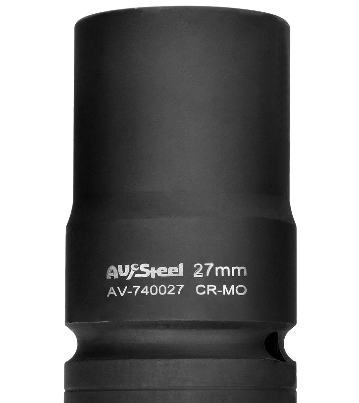 Av steel ударные головки. Av-729021 (4362321) av Steel-д головка ударная. Головка на 30 удлиненная. Головка ударная торцевая 1" Dr шестигранная 27мм. Головка ударная 1 30мм.