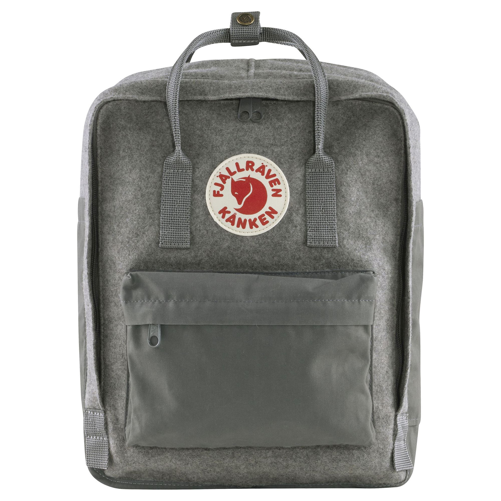 фото Рюкзак мужской fjallraven kanken re-wool f23330 серый 16 л