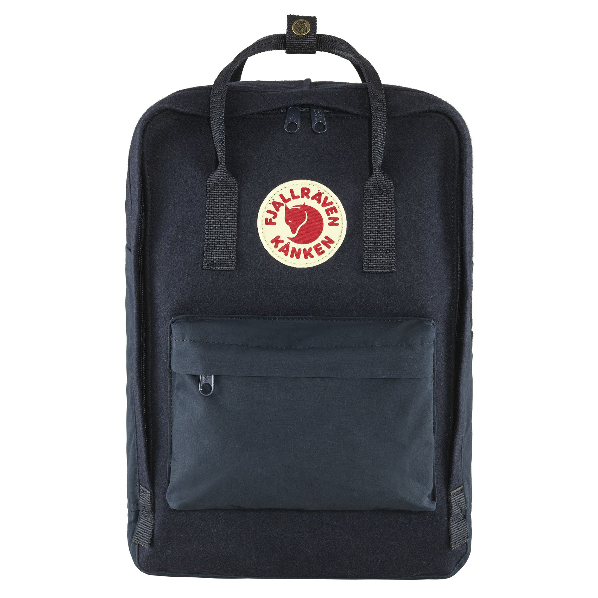 фото Рюкзак мужской fjallraven kanken re-wool laptop f23328 15" темно-синий 18 л