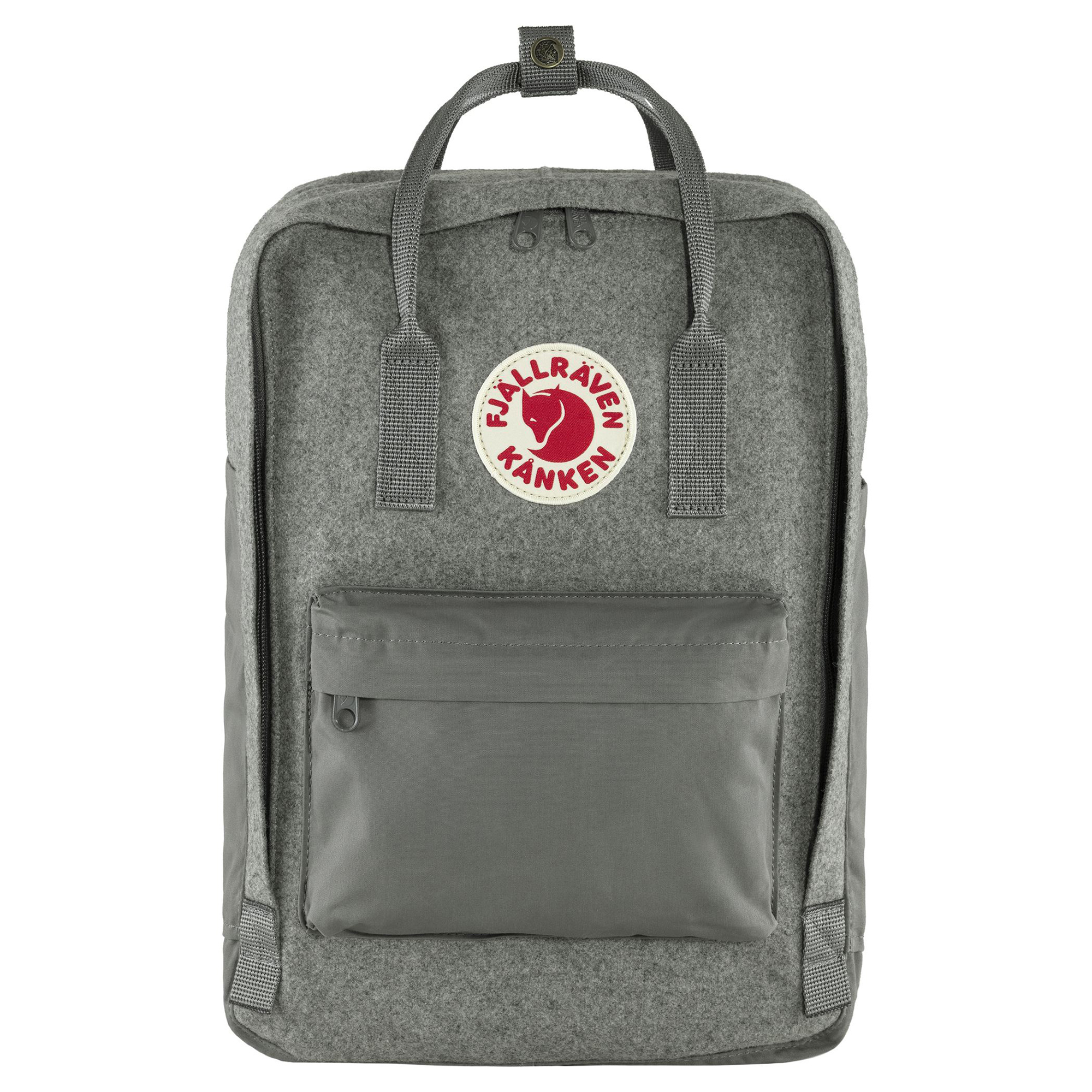 фото Рюкзак мужской fjallraven kanken re-wool laptop f23328 15" серый 18 л