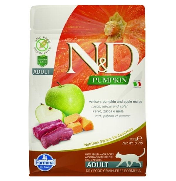 

FARMINA FARMINA CAT N&D GRAIN FREE PUMPKIN VENISON беззерновой для взрослых кошек с оленин