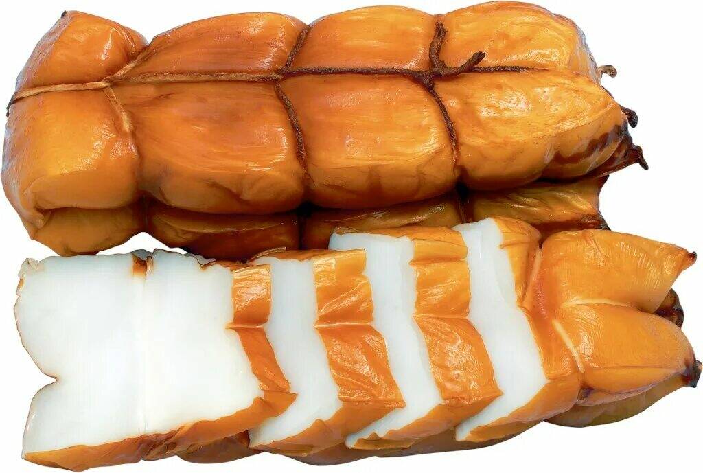 

Кальмар горячего копчения тушка без головы +-1 кг