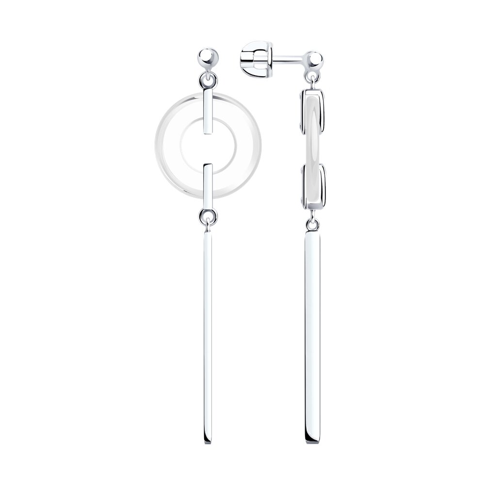 

Серьги подвески из серебра SOKOLOV 94025708, керамика, 94025708