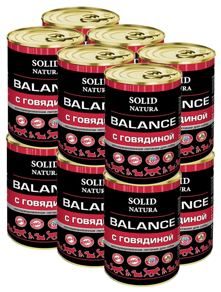 

Влажный корм для собак Solid Natura Balance, говядина , 12 шт по 340 г