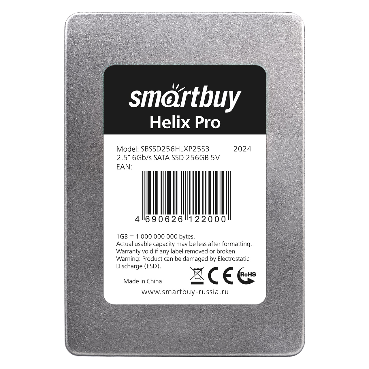 

Внутренний SSD накопитель Smartbuy Helix Pro 2,5" 256 ГБ SBSSD256HLXP25S3, Helix Pro