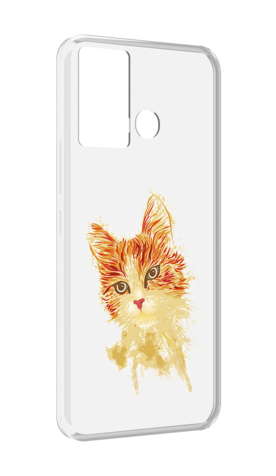 

Чехол MyPads рыжий кот для Infinix Hot 12 Play, Прозрачный, Tocco