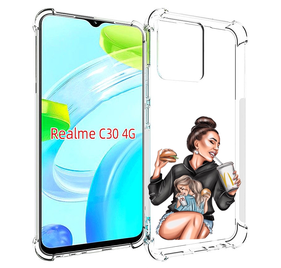 

Чехол MyPads любительница-макдональдс женский для Realme C30 4G / Narzo 50i Prime, Прозрачный, Tocco