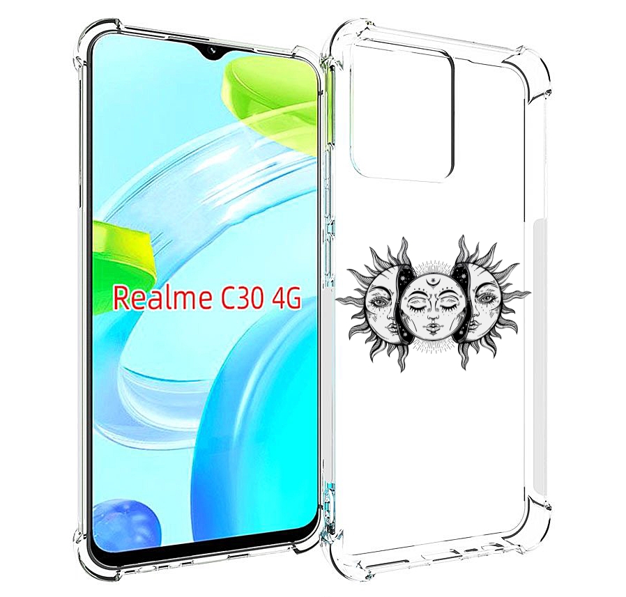 

Чехол MyPads луна-в-солнце для Realme C30 4G / Narzo 50i Prime, Прозрачный, Tocco