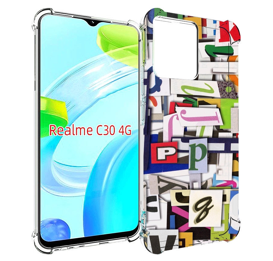 

Чехол MyPads ломанные-буквы для Realme C30 4G / Narzo 50i Prime, Прозрачный, Tocco