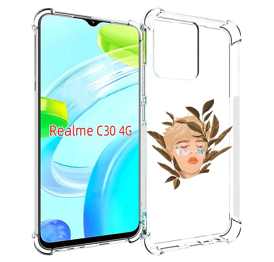 

Чехол MyPads лицо-с-патчами для Realme C30 4G / Narzo 50i Prime, Прозрачный, Tocco