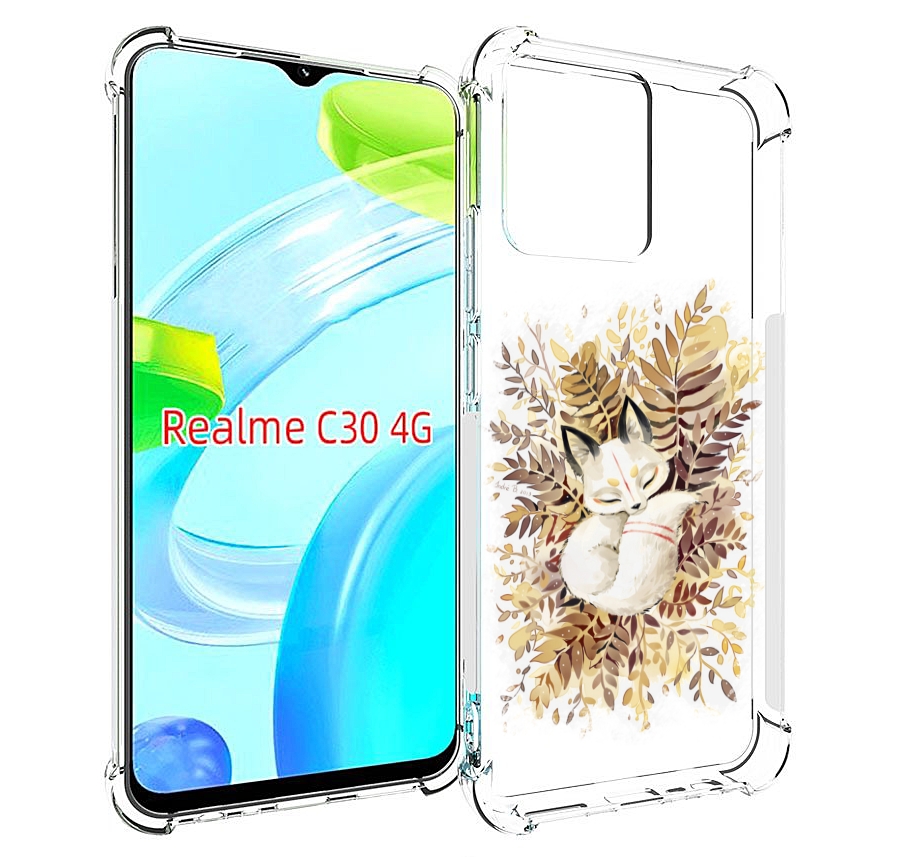 

Чехол MyPads лисенок в траве для Realme C30 4G / Narzo 50i Prime, Прозрачный, Tocco
