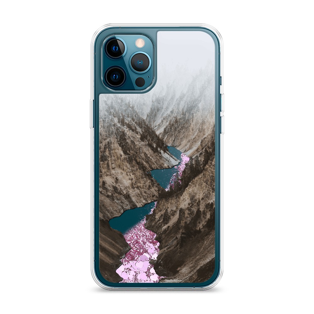 

Жидкий чехол с блестками "Горная река" на Apple iPhone 12 Pro Max, 12794-1