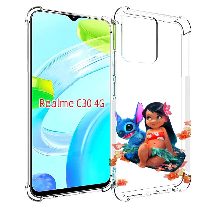 

Чехол MyPads лила-и-стич детский для Realme C30 4G / Narzo 50i Prime, Прозрачный, Tocco