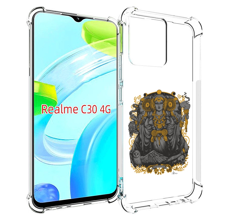 

Чехол MyPads божество с золотыми элементами для Realme C30 4G / Narzo 50i Prime, Прозрачный, Tocco