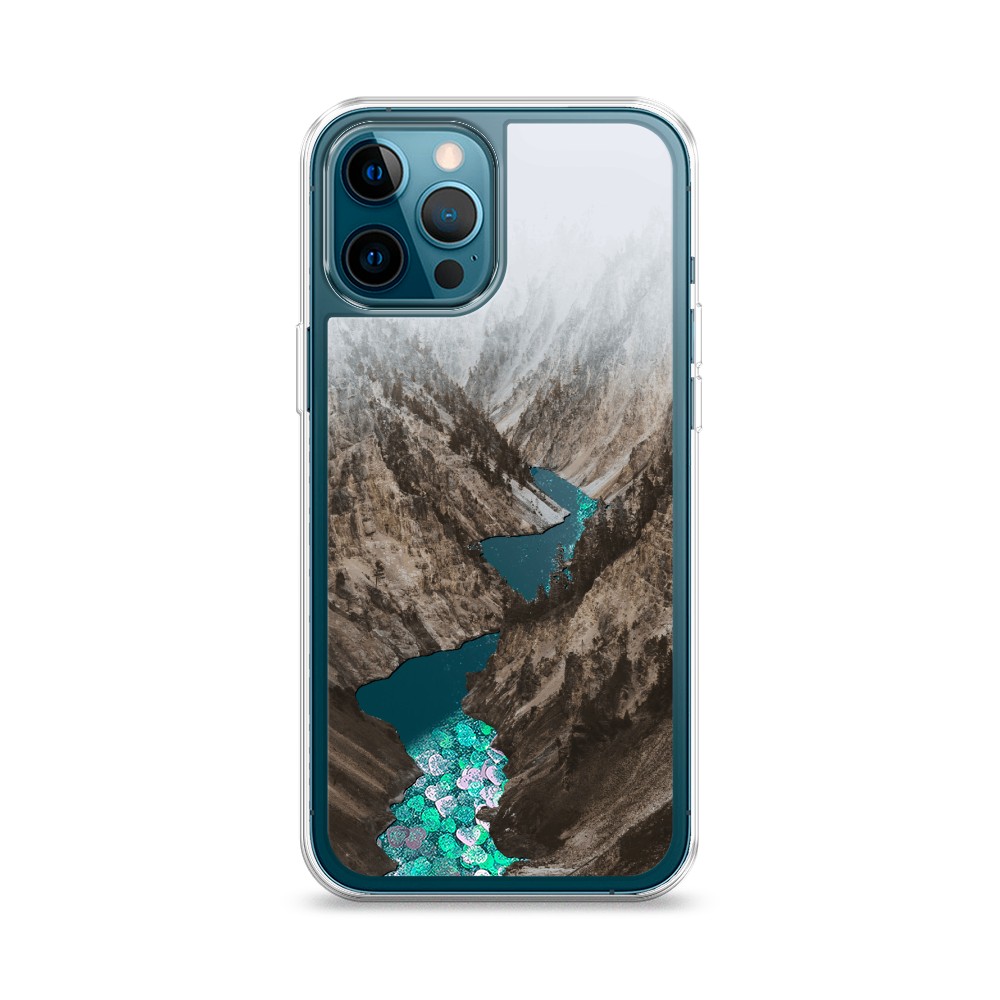 

Жидкий чехол с блестками "Горная река" на Apple iPhone 12 Pro, 12895-1
