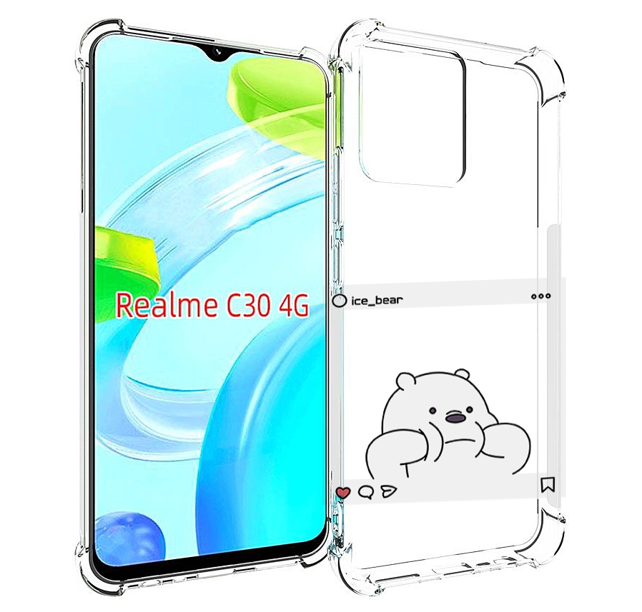 

Чехол MyPads ледяной-медведь для Realme C30 4G / Narzo 50i Prime, Прозрачный, Tocco