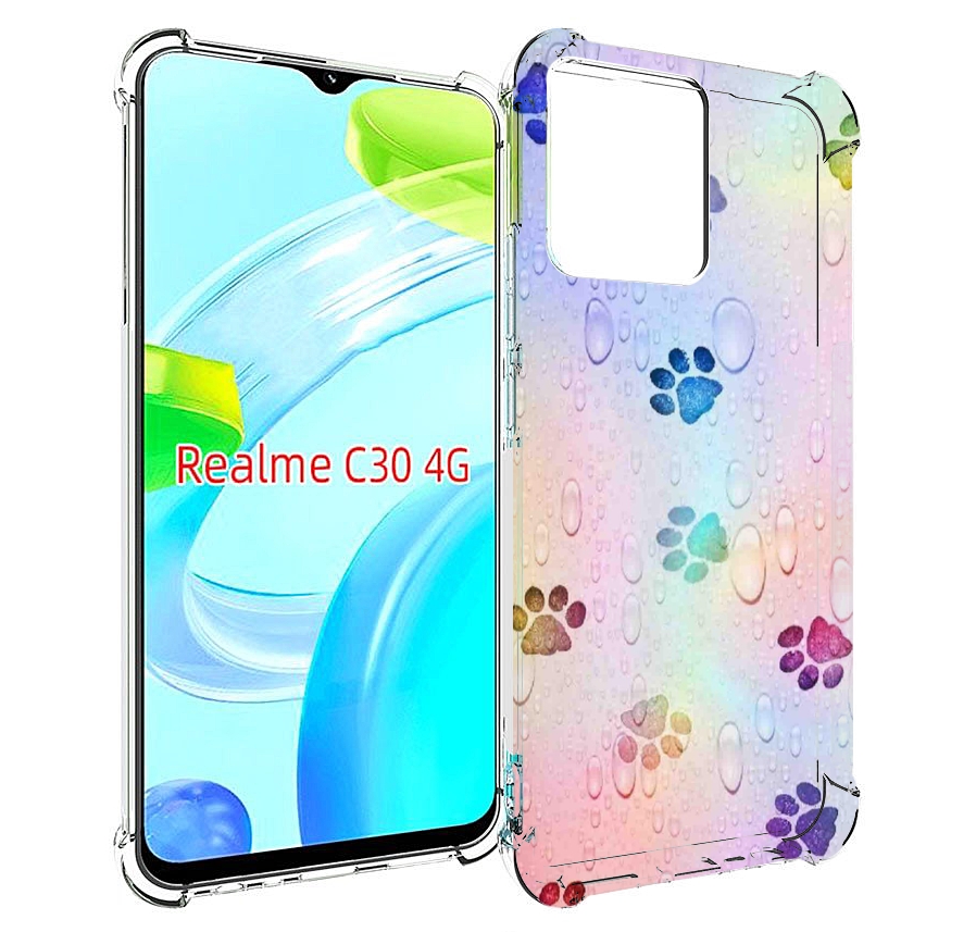 

Чехол MyPads лапки для Realme C30 4G / Narzo 50i Prime, Прозрачный, Tocco