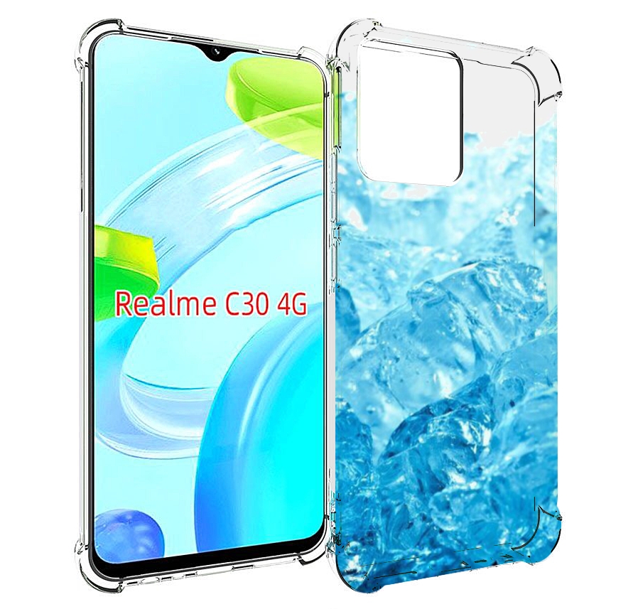 

Чехол MyPads кусочки-льда для Realme C30 4G / Narzo 50i Prime, Прозрачный, Tocco