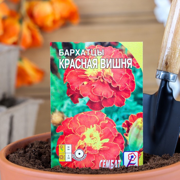 

Семена цветов Бархатцы "Красная вишня", О, 0,2 г