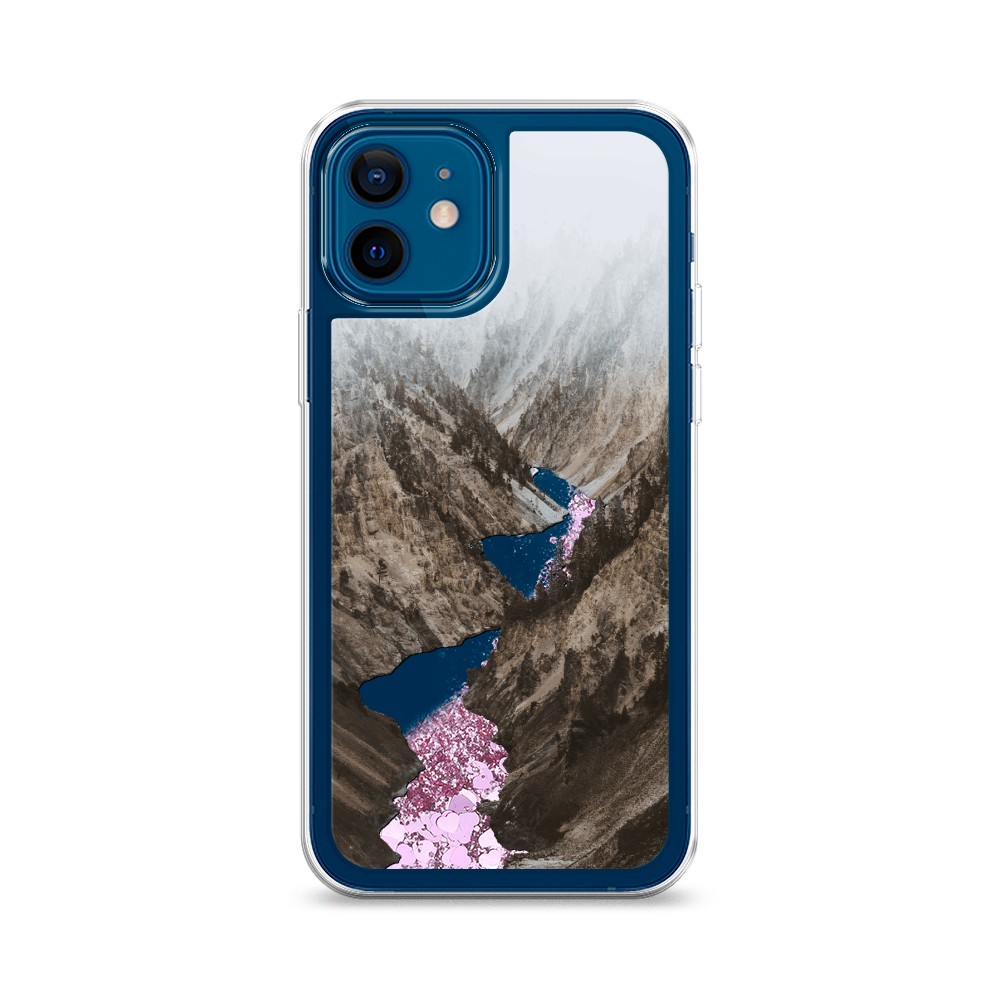

Жидкий чехол с блестками "Горная река" на Apple iPhone 12, 12594-1