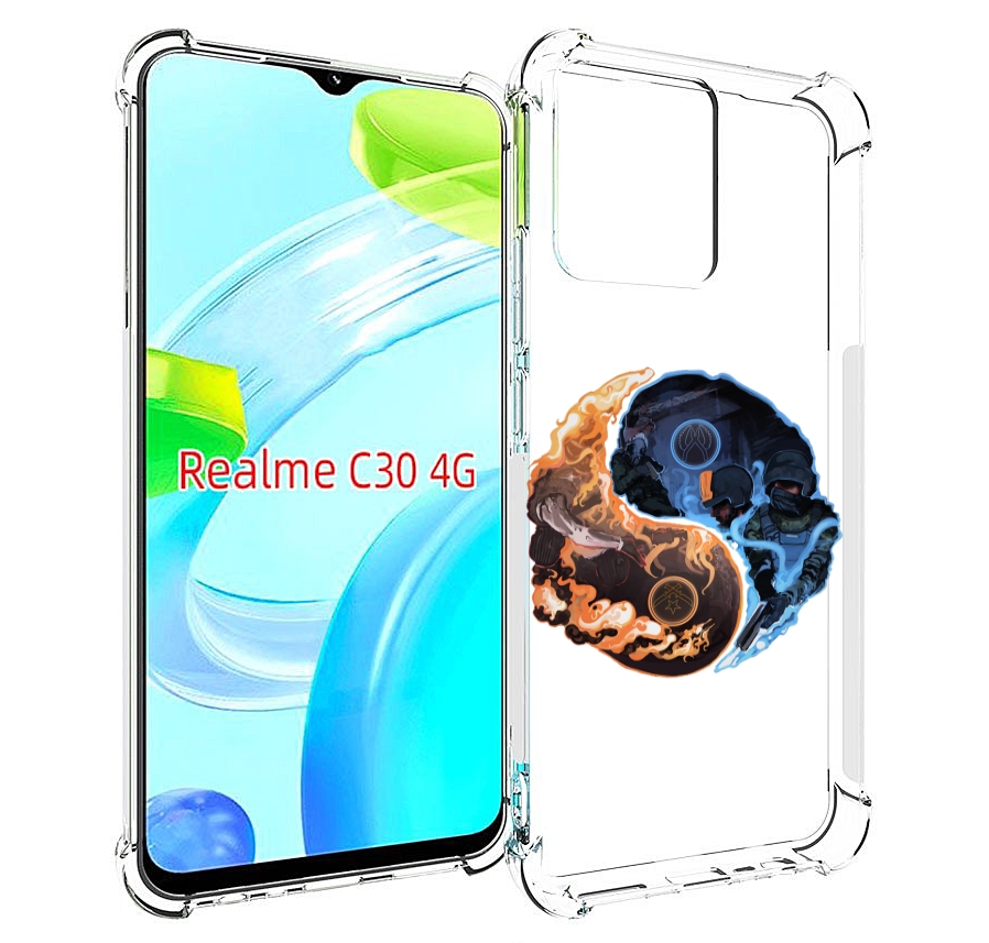 

Чехол MyPads кс-го-инь-янь для Realme C30 4G / Narzo 50i Prime, Прозрачный, Tocco