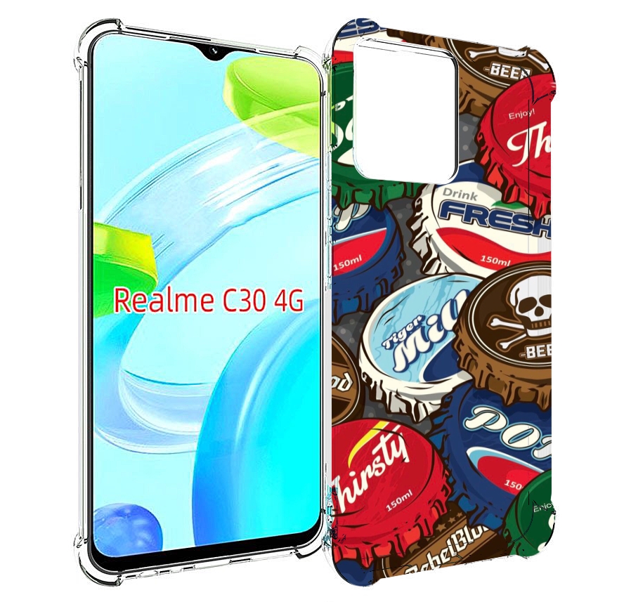 

Чехол MyPads крышки от баночек для Realme C30 4G / Narzo 50i Prime, Прозрачный, Tocco