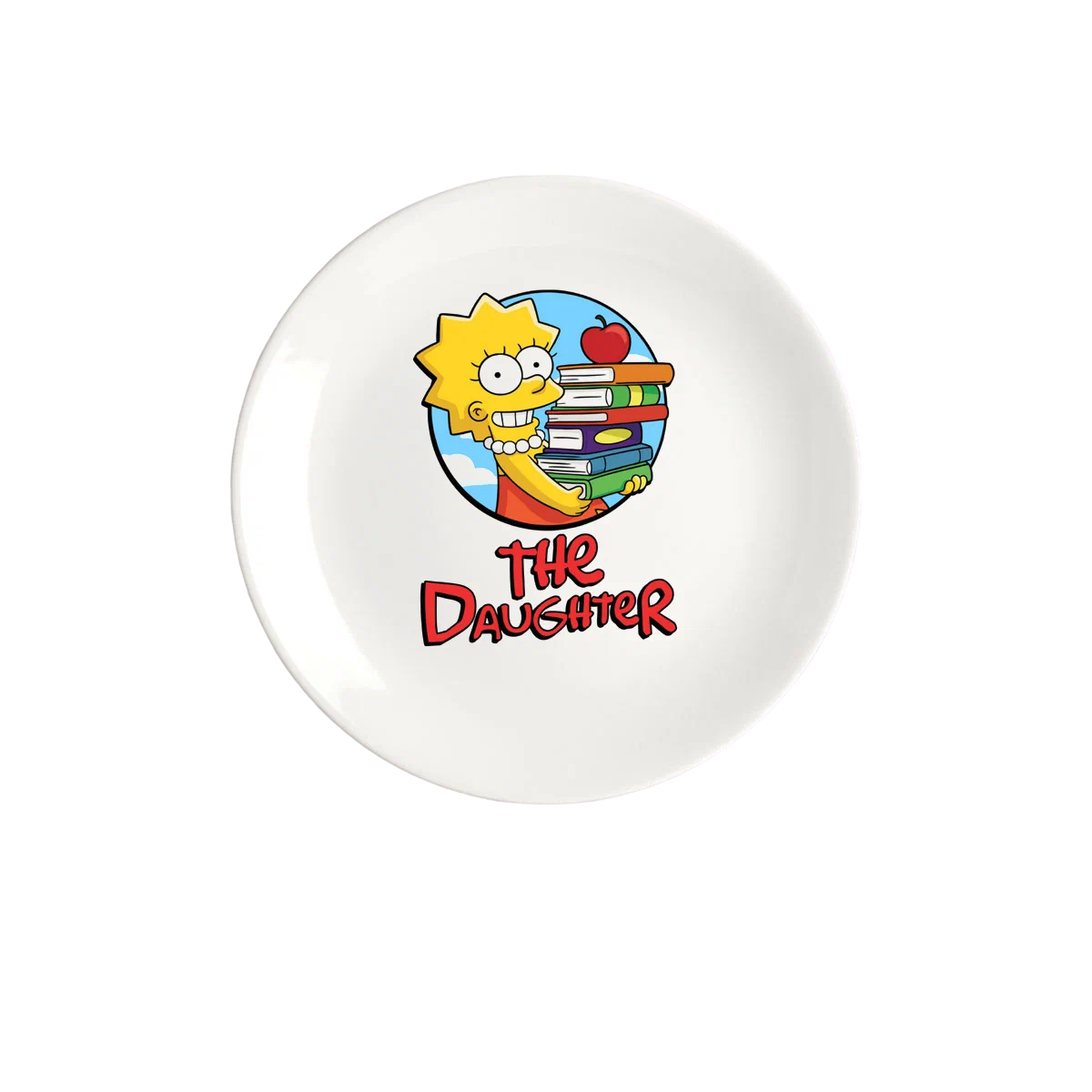 

Тарелка CoolPodarok Прикол Семья Симпсоны The daughter Дочь, Белый