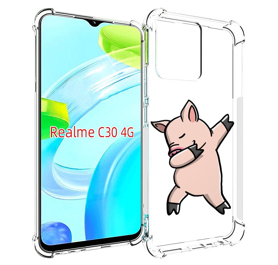 

Чехол MyPads крутой-поросенок для Realme C30 4G / Narzo 50i Prime, Прозрачный, Tocco