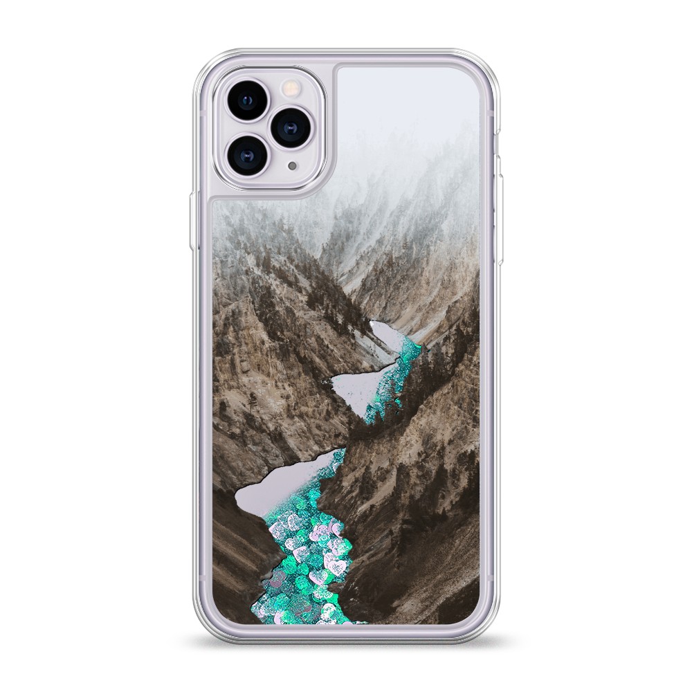 

Жидкий чехол с блестками "Горная река" на Apple iPhone 11 Pro, 12395-1