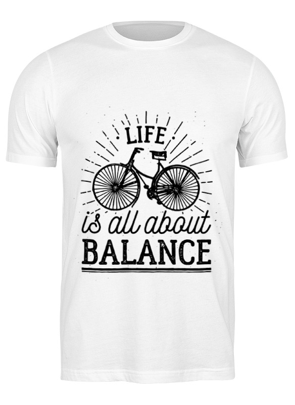 

Футболка мужская Printio Life is all about balance! 2124490 белая S, Белый, Life is all about balance! 2124490