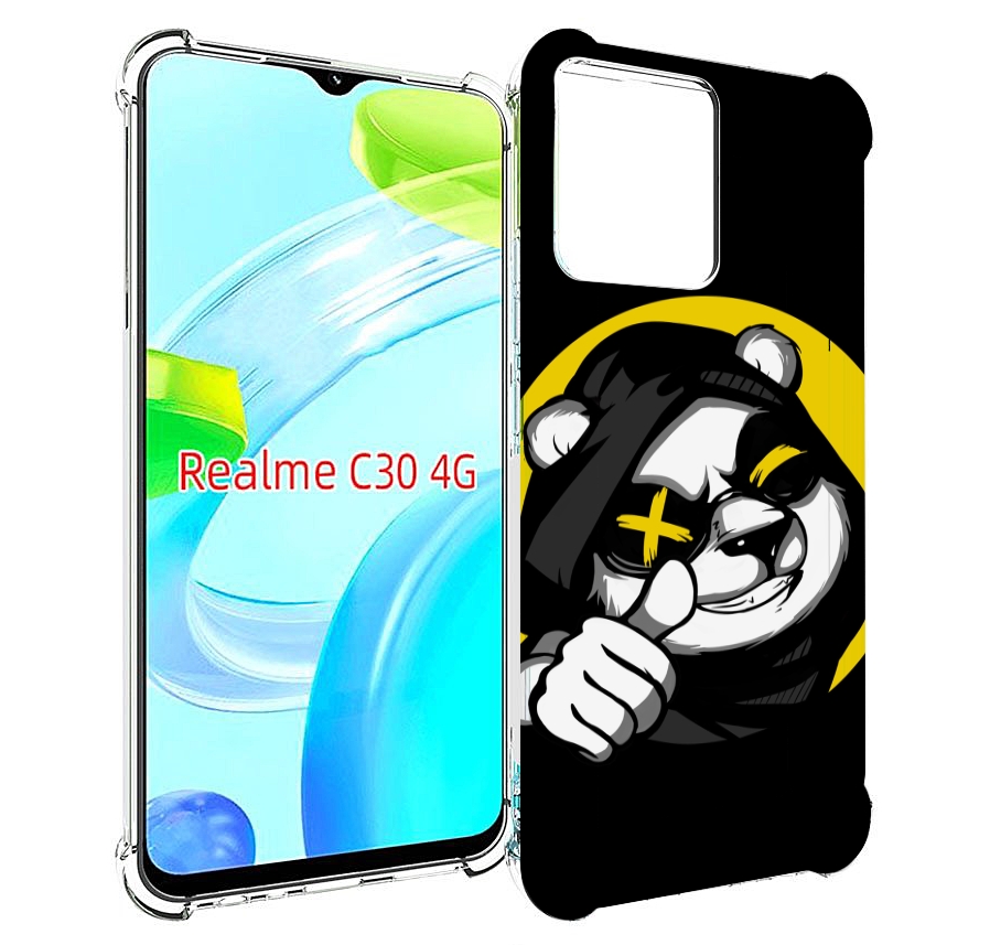 

Чехол MyPads крутая пандочка ок для Realme C30 4G / Narzo 50i Prime, Прозрачный, Tocco