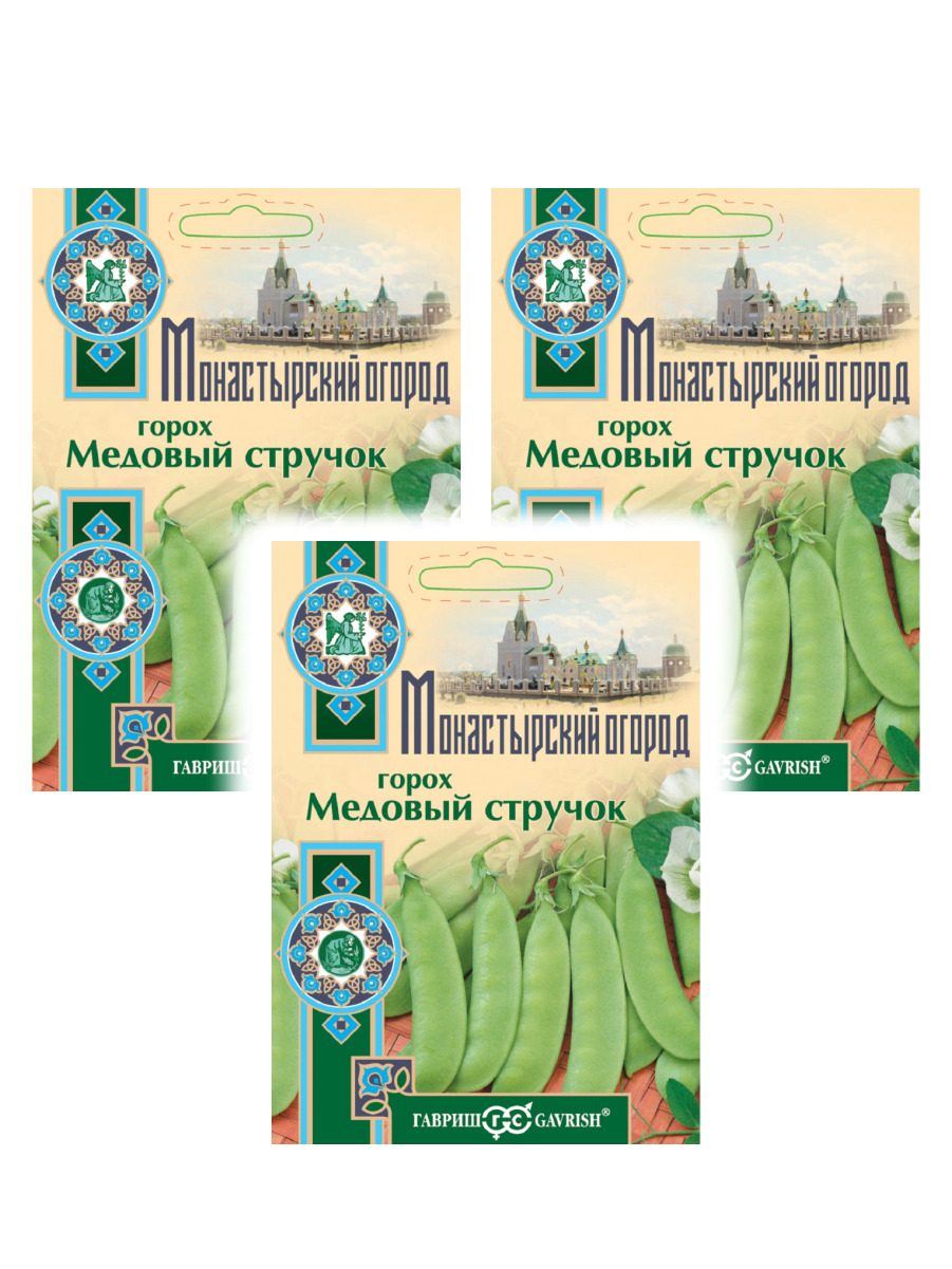 

Семена горох Гавриш Сахарный медовый стручок 97100 3 уп., горох