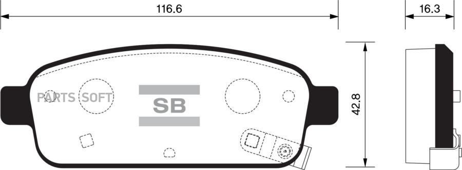 

Тормозные колодки Sangsin brake задние SP1363