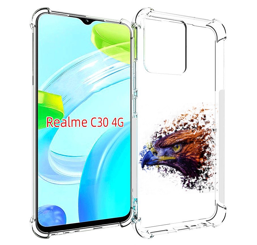 

Чехол MyPads красочный орел для Realme C30 4G / Narzo 50i Prime, Прозрачный, Tocco