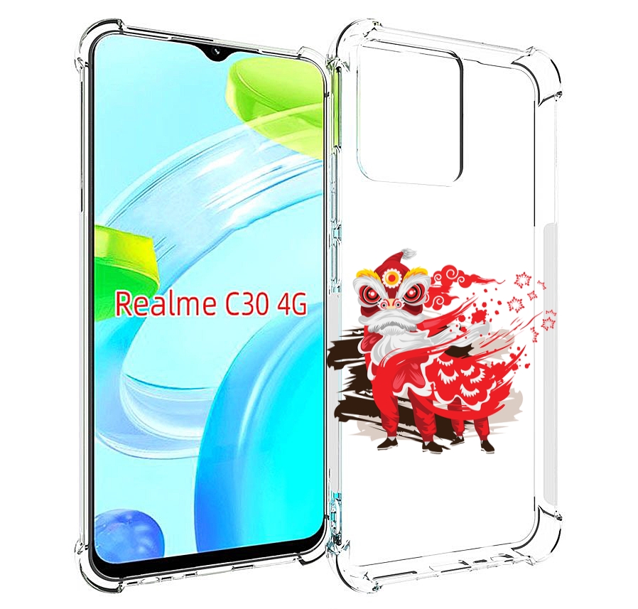 

Чехол MyPads красный-карнавал для Realme C30 4G / Narzo 50i Prime, Прозрачный, Tocco