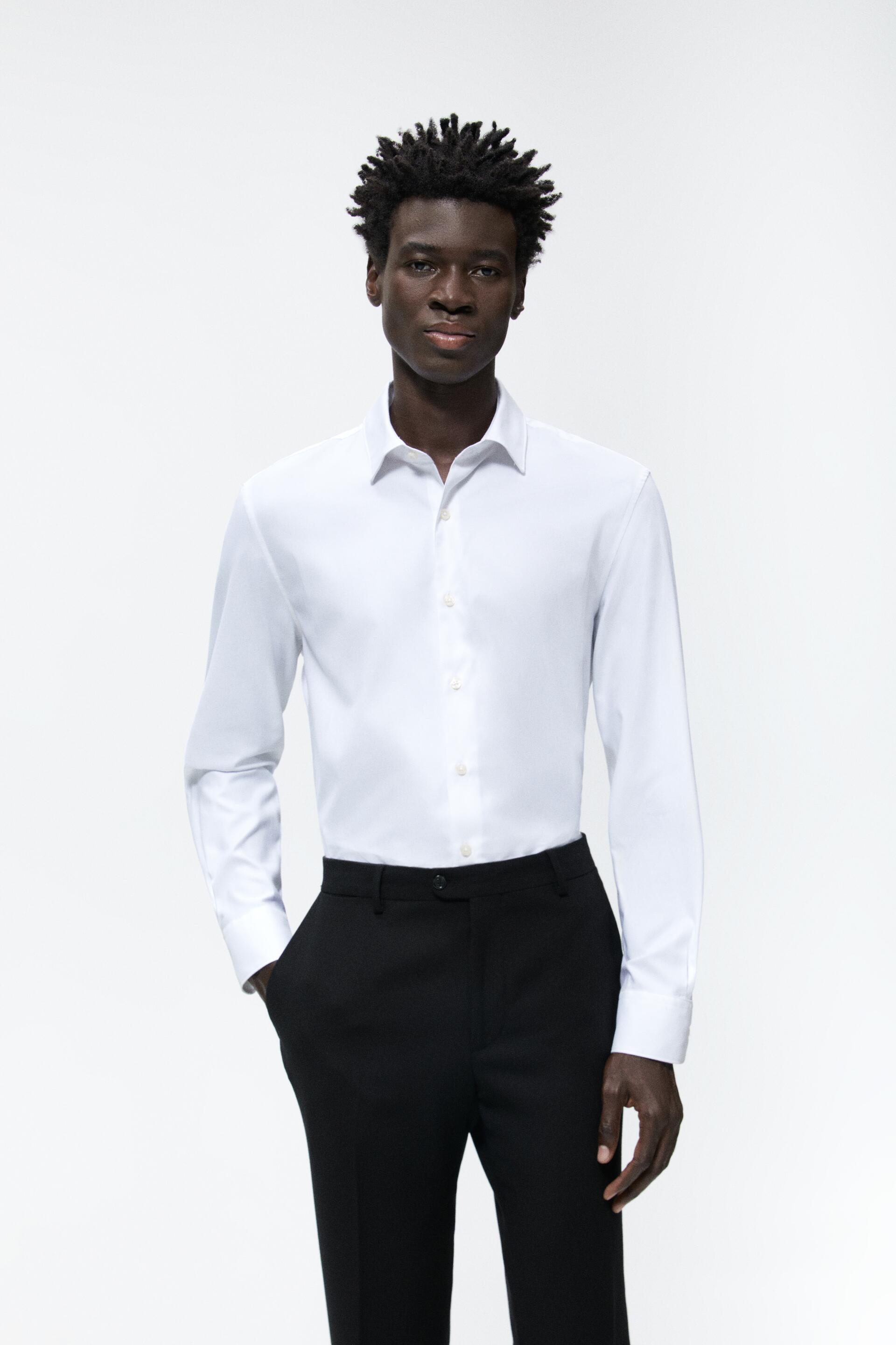 

Рубашка мужская ZARA 06573268 белая M (доставка из-за рубежа), 06573268