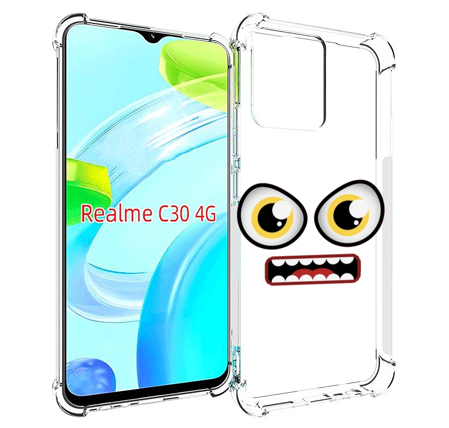 

Чехол MyPads красный злой смайлик для Realme C30 4G / Narzo 50i Prime, Прозрачный, Tocco