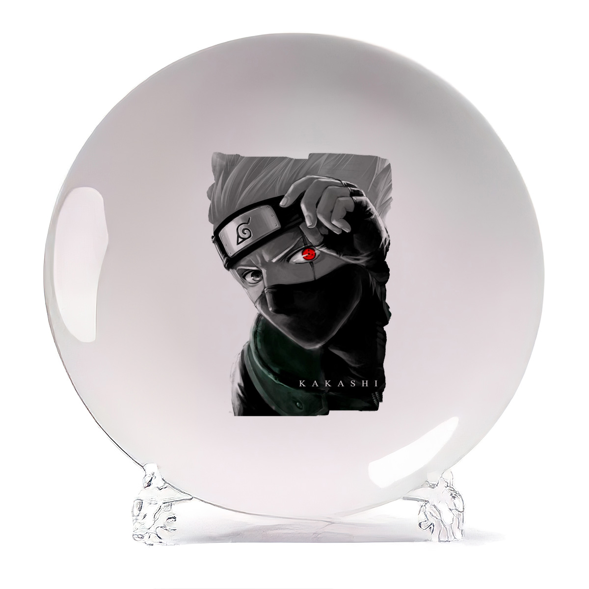 

Тарелка CoolPodarok Аниме Какаси Kakashi (с красным глазом)