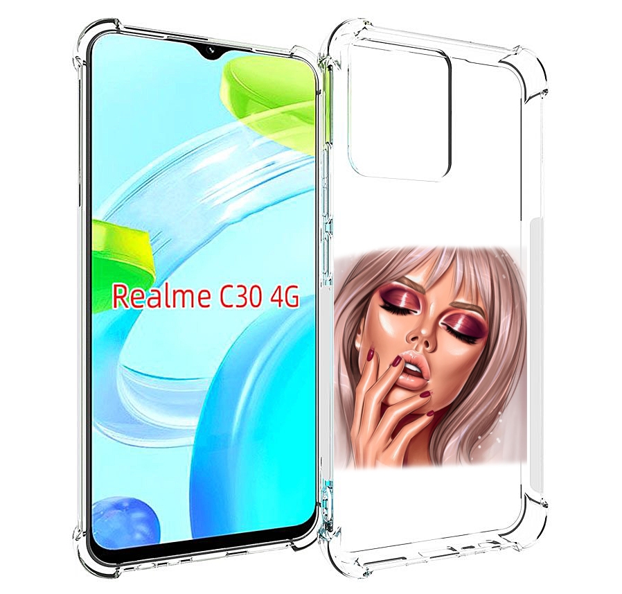 

Чехол MyPads красивый-портрет-девушки женский для Realme C30 4G / Narzo 50i Prime, Прозрачный, Tocco