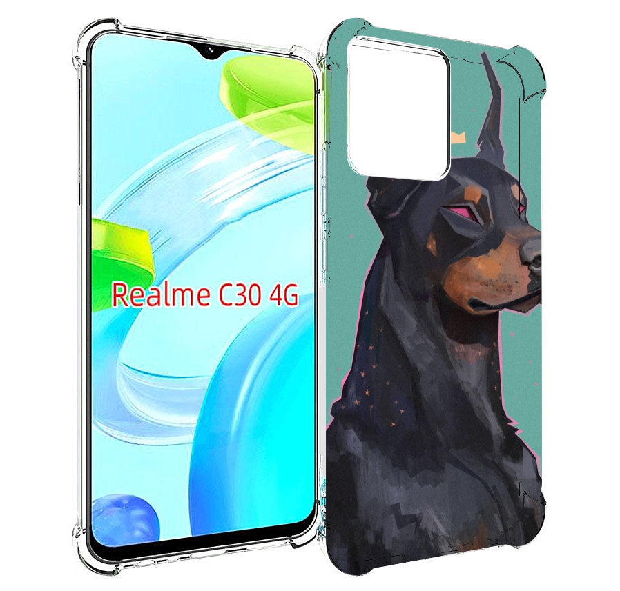 

Чехол MyPads красивый-доберман для Realme C30 4G / Narzo 50i Prime, Прозрачный, Tocco