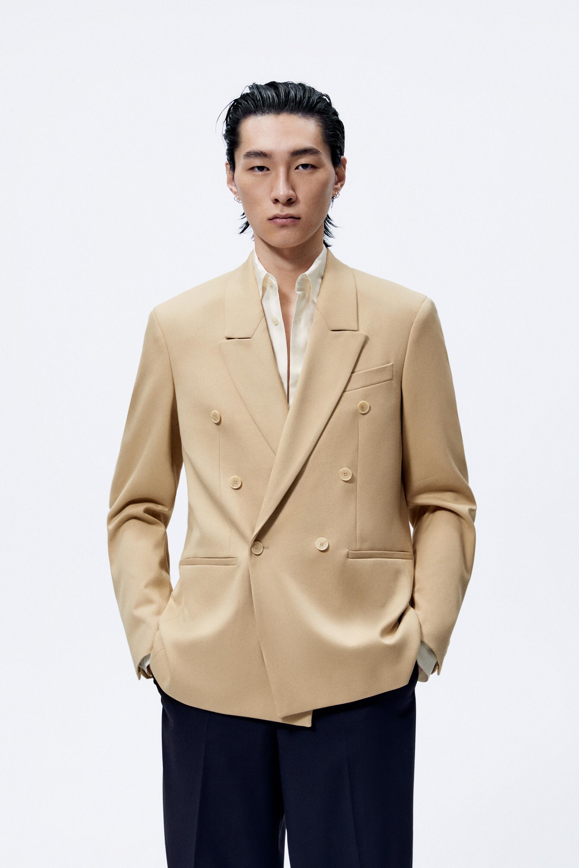 

Пиджак мужской ZARA 06565889 бежевый 50 RU, 06565889