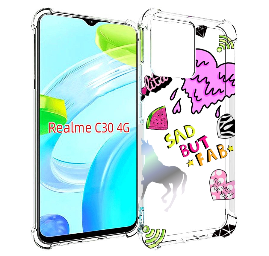

Чехол MyPads красивые-смайлики для Realme C30 4G / Narzo 50i Prime, Прозрачный, Tocco