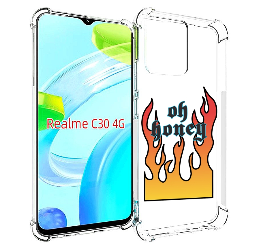 

Чехол MyPads красивое-пламя для Realme C30 4G / Narzo 50i Prime, Прозрачный, Tocco
