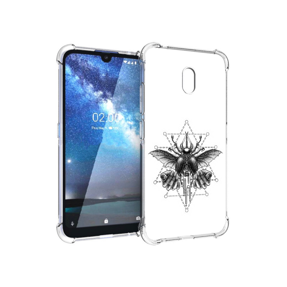 

Чехол MyPads Tocco для Nokia 2.2 скарабей (PT134721.103.601), Прозрачный, Tocco