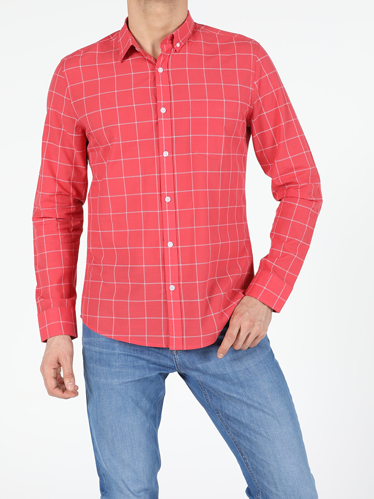 

Рубашка мужская Colin's CL1049283_Q1.V1_RED красная S, Красный, CL1049283_Q1.V1_RED
