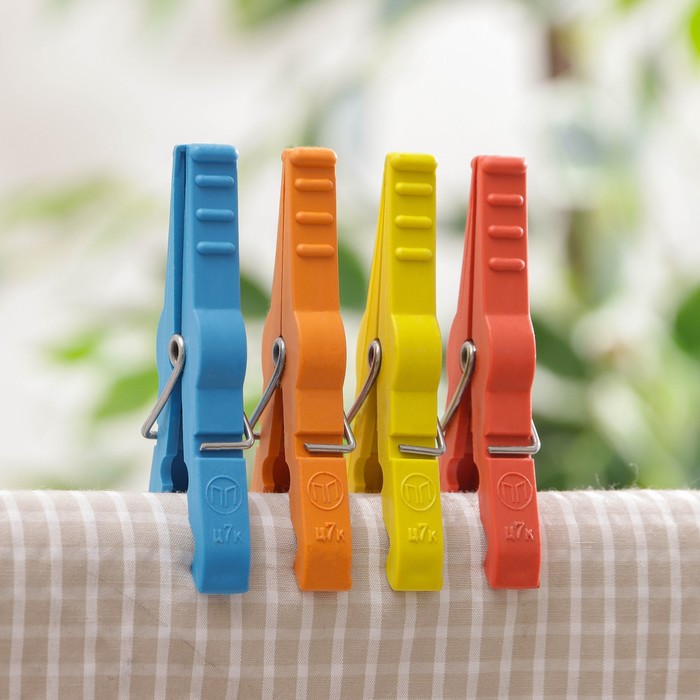 

Набор прищепок бельевых «Кубаночка», 8 см, 20 шт, цвет МИКС