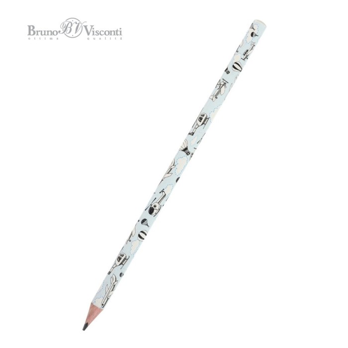 

Карандаш чернографитный BrunoVisconti HappyGraphix JUMBO "Самолётики. Паттерн", НВ, трёхгр