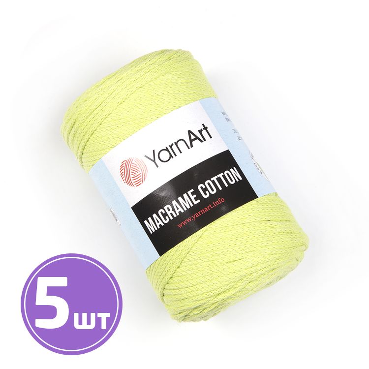 

Пряжа YarnArt Macrame Cotton 755 тропик 5 шт по 250 г, Зеленый