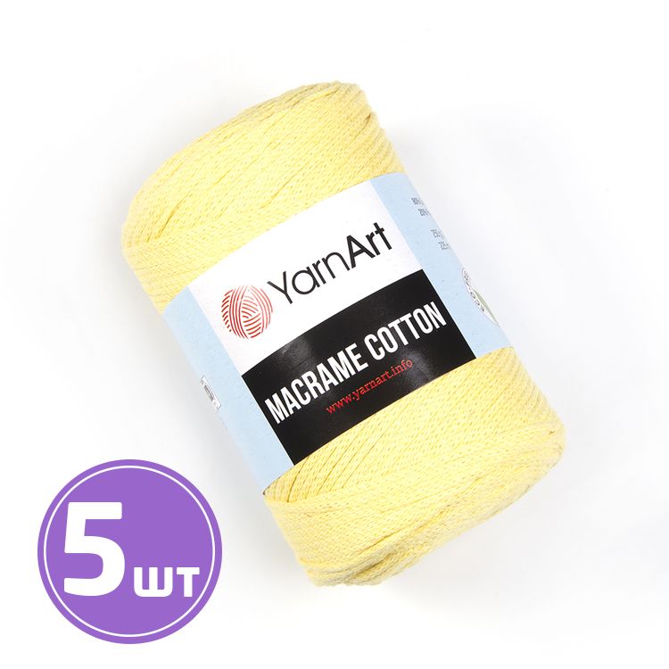 

Пряжа YarnArt Macrame Cotton 754 светло-желтый 5 шт по 250 г